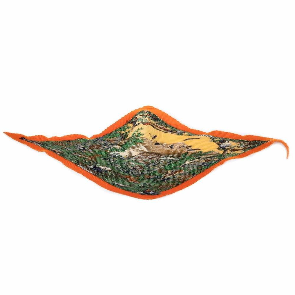 HERMES Authentic Black Silk Scarf